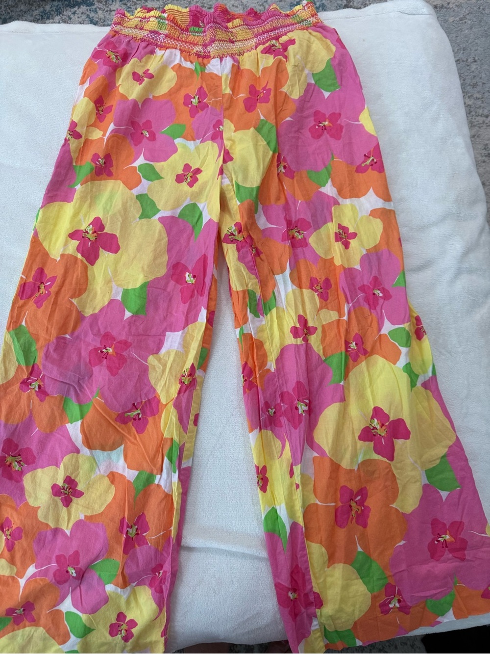 Lilly Pulitzer Floral Pull-on Pants Size Medium D81